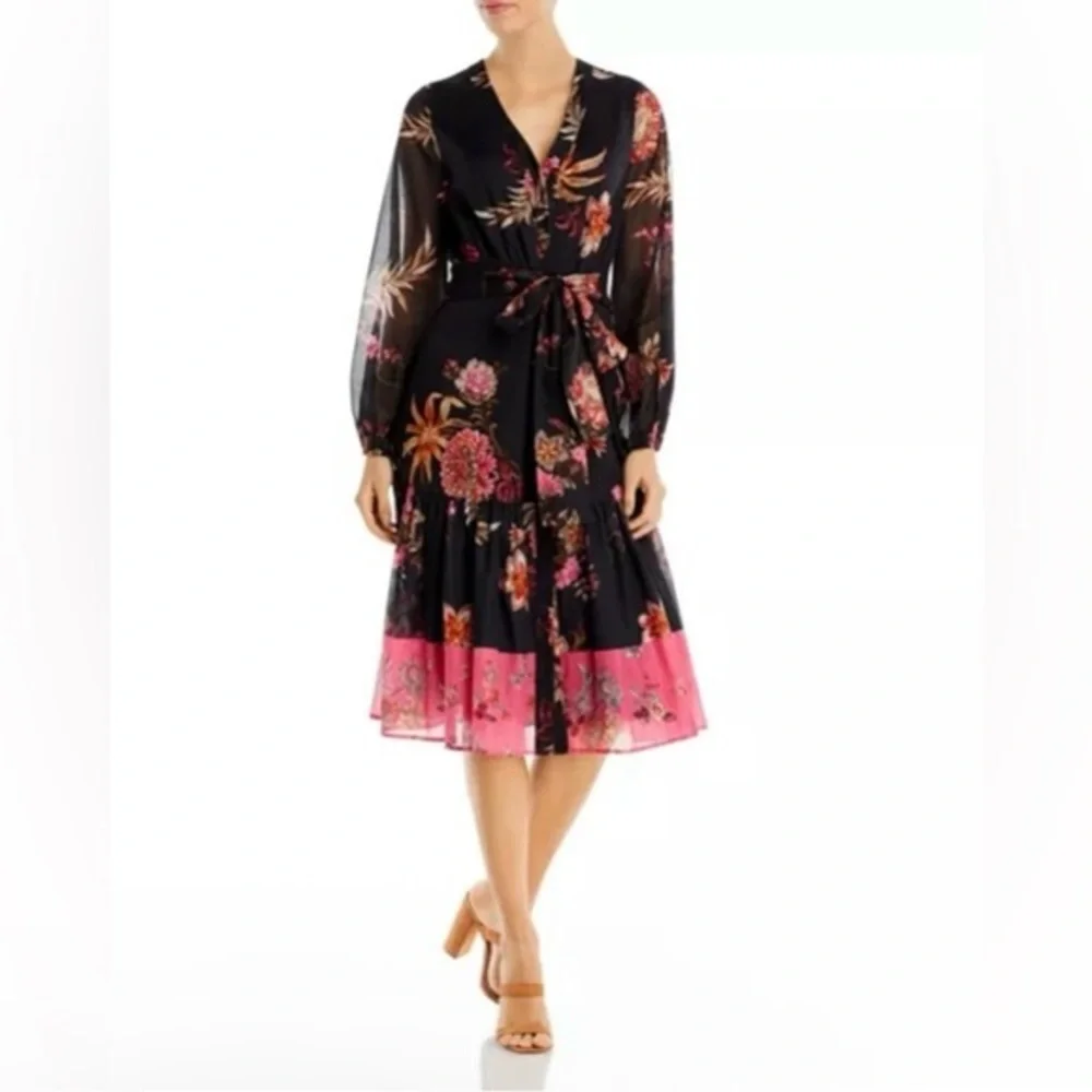 Kobi Halperin Denise Floral Belted Midi-Dress Size Medium - Picture 13 of 13